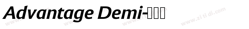 Advantage Demi字体转换